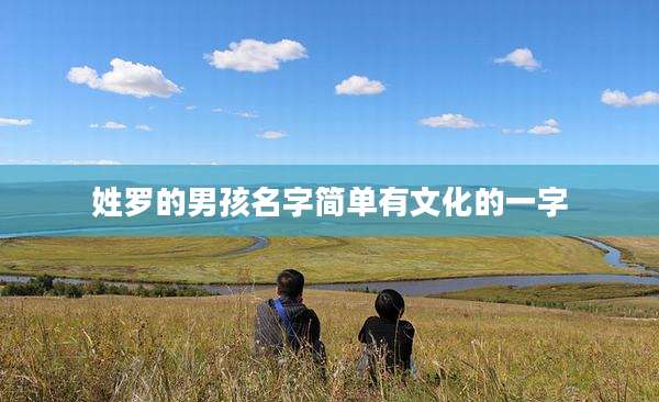 姓罗的男孩名字简单有文化的一字