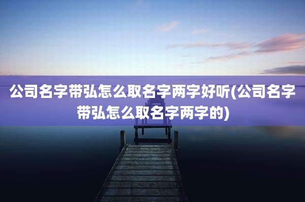 公司名字带弘怎么取名字两字好听(公司名字带弘怎么取名字两字的)