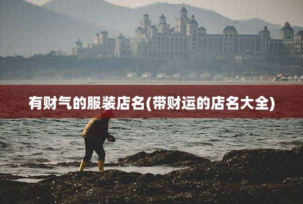 有财气的服装店名(带财运的店名大全)