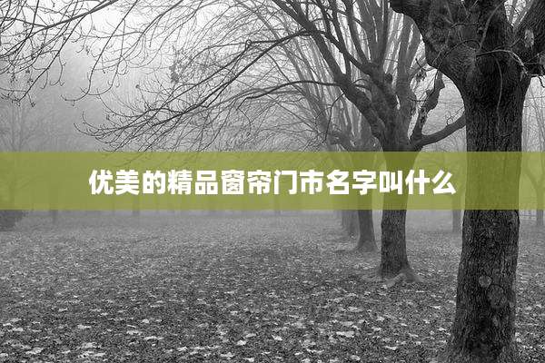 优美的精品窗帘门市名字叫什么