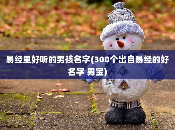 易经里好听的男孩名字(300个出自易经的好名字 男宝)