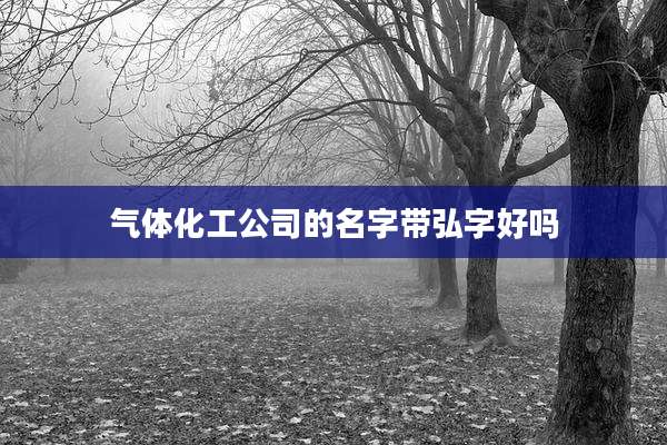 气体化工公司的名字带弘字好吗