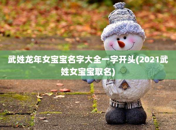 武姓龙年女宝宝名字大全一字开头(2021武姓女宝宝取名)