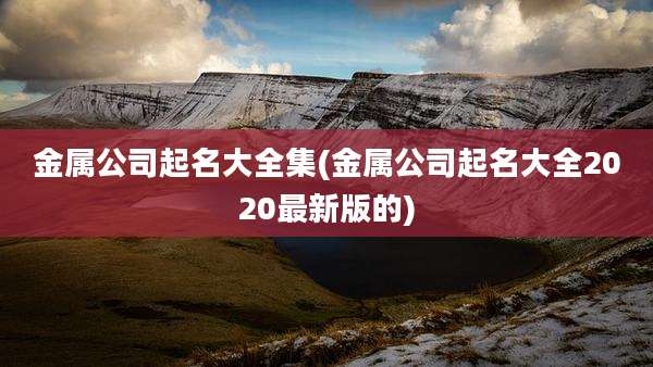 金属公司起名大全集(金属公司起名大全2020最新版的)