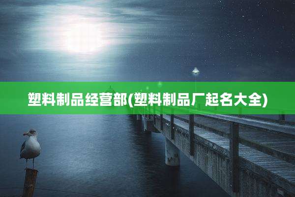 塑料制品经营部(塑料制品厂起名大全)