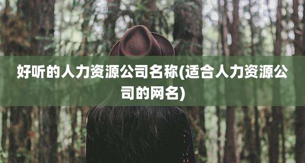 好听的人力资源公司名称(适合人力资源公司的网名)