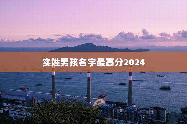 实姓男孩名字最高分2024