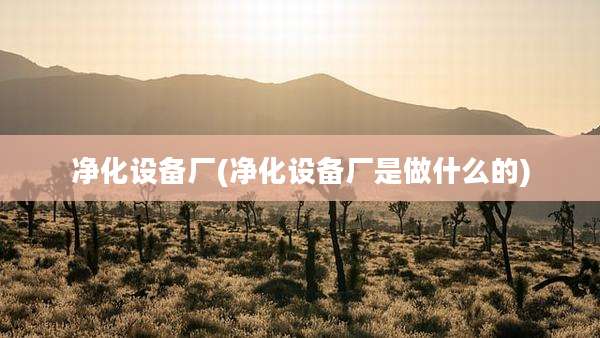 净化设备厂(净化设备厂是做什么的)