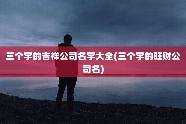 三个字的吉祥公司名字大全(三个字的旺财公司名)