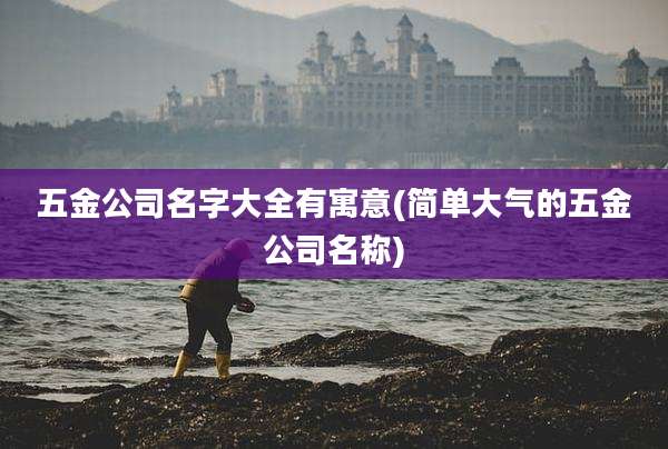 五金公司名字大全有寓意(简单大气的五金公司名称)