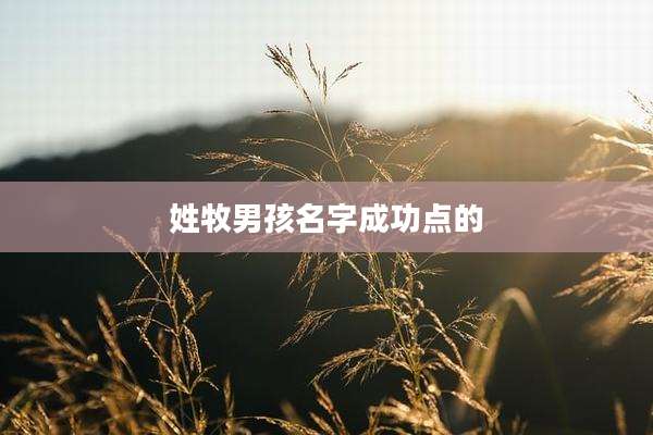 姓牧男孩名字成功点的