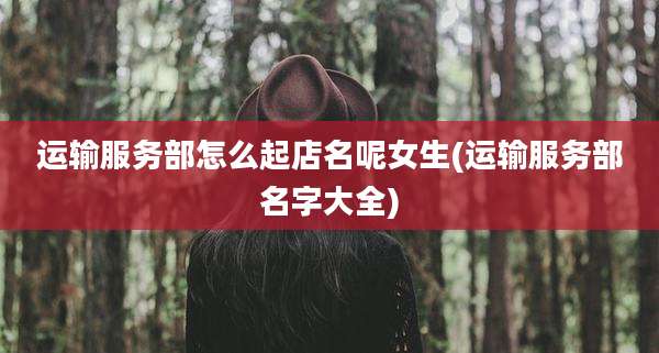运输服务部怎么起店名呢女生(运输服务部名字大全)