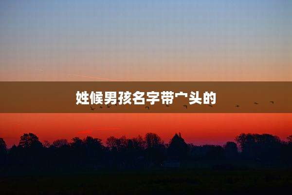姓候男孩名字带宀头的