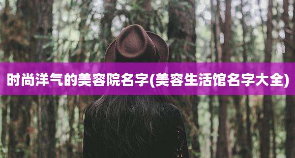 时尚洋气的美容院名字(美容生活馆名字大全)