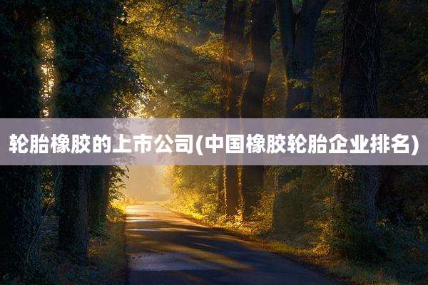 轮胎橡胶的上市公司(中国橡胶轮胎企业排名)