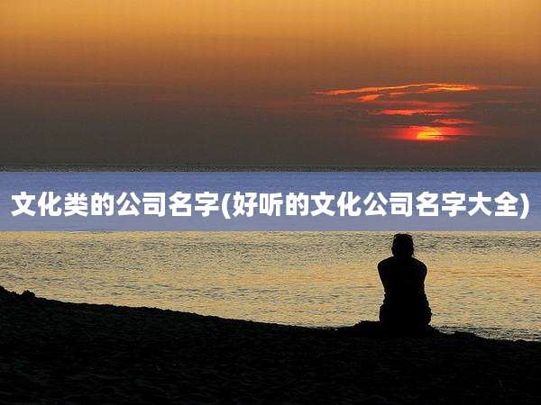 文化类的公司名字(好听的文化公司名字大全)