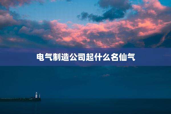 电气制造公司起什么名仙气