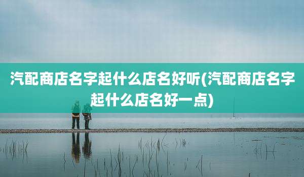 汽配商店名字起什么店名好听(汽配商店名字起什么店名好一点)