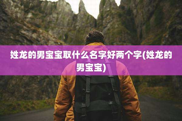 姓龙的男宝宝取什么名字好两个字(姓龙的男宝宝)