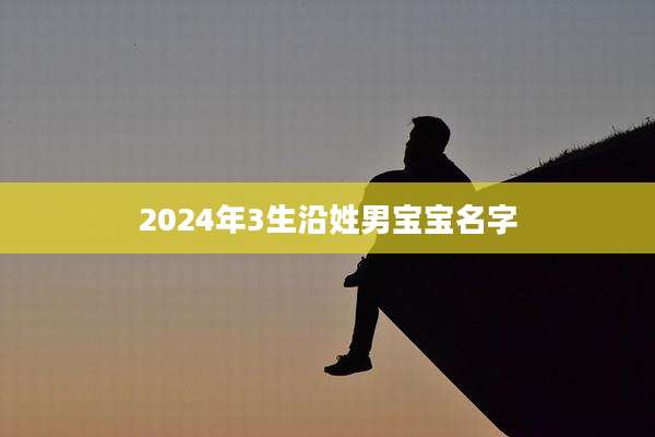 2024年3生沿姓男宝宝名字