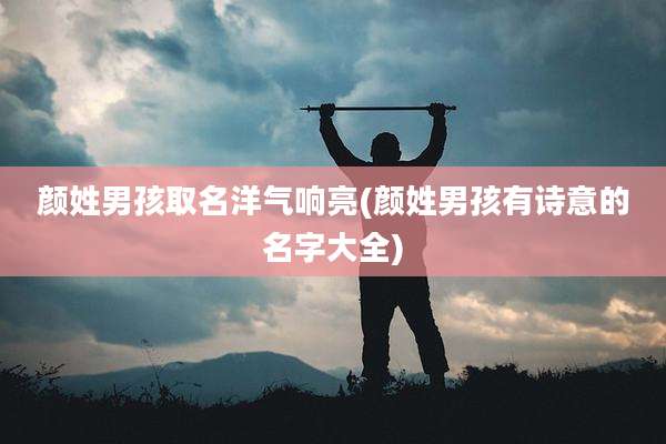 颜姓男孩取名洋气响亮(颜姓男孩有诗意的名字大全)