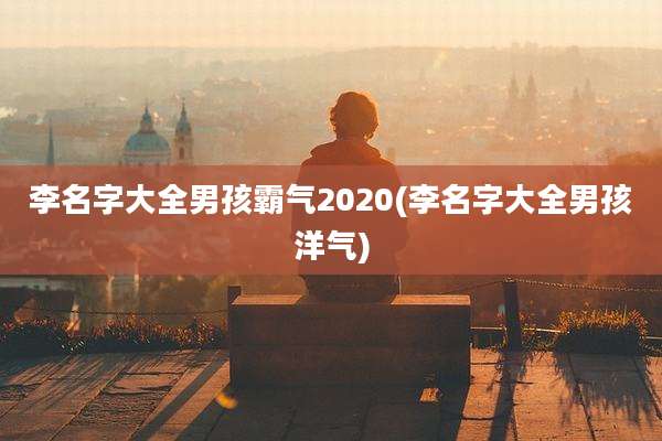 李名字大全男孩霸气2020(李名字大全男孩洋气)