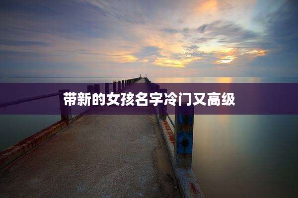 带新的女孩名字冷门又高级
