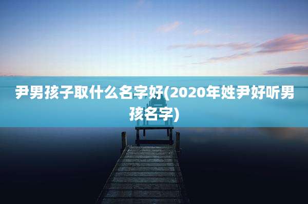 尹男孩子取什么名字好(2020年姓尹好听男孩名字)