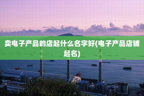 卖电子产品的店起什么名字好(电子产品店铺起名)