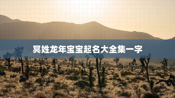 冥姓龙年宝宝起名大全集一字