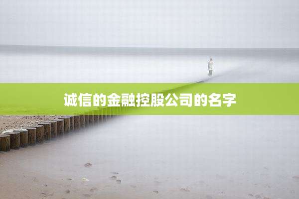 诚信的金融控股公司的名字