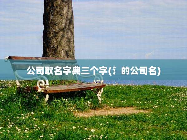 公司取名字典三个字(氵的公司名)