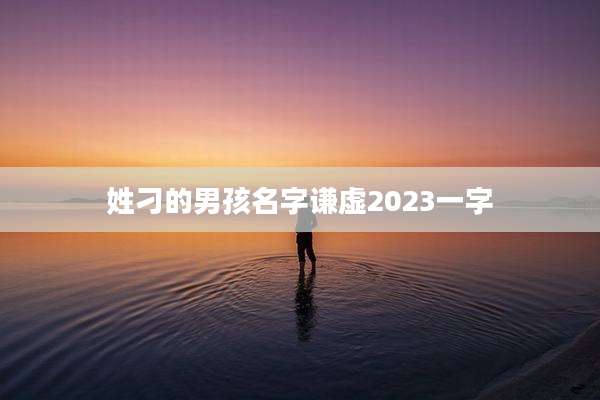 姓刁的男孩名字谦虚2023一字