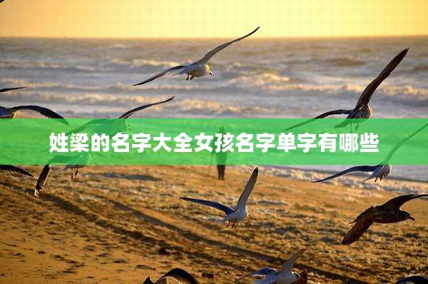 姓梁的名字大全女孩名字单字有哪些