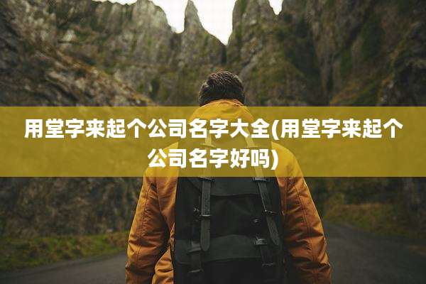 用堂字来起个公司名字大全(用堂字来起个公司名字好吗)