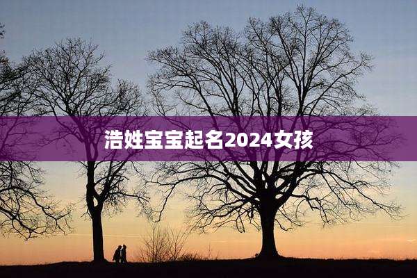 浩姓宝宝起名2024女孩
