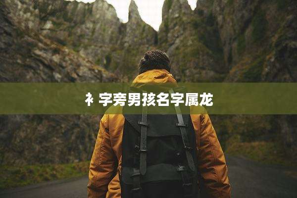衤字旁男孩名字属龙