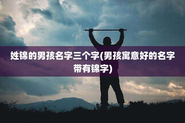 姓锦的男孩名字三个字(男孩寓意好的名字带有锦字)