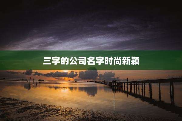 三字的公司名字时尚新颖