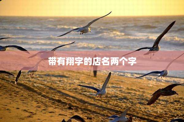 带有翔字的店名两个字