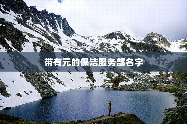 带有元的保洁服务部名字