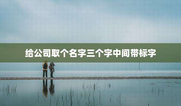 给公司取个名字三个字中间带标字