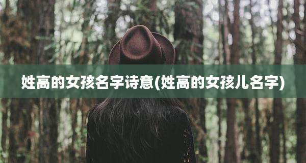 姓高的女孩名字诗意(姓高的女孩儿名字)