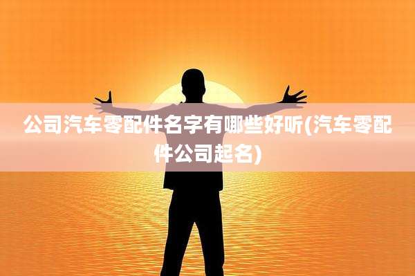 公司汽车零配件名字有哪些好听(汽车零配件公司起名)