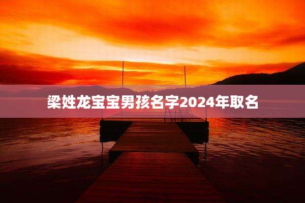 梁姓龙宝宝男孩名字2024年取名