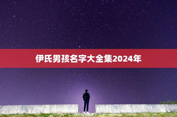 伊氏男孩名字大全集2024年