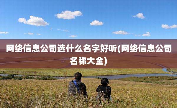网络信息公司选什么名字好听(网络信息公司名称大全)