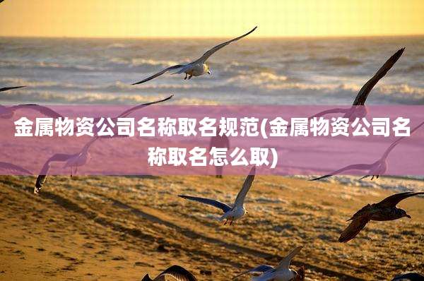 金属物资公司名称取名规范(金属物资公司名称取名怎么取)
