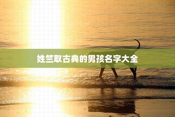 姓竺取古典的男孩名字大全