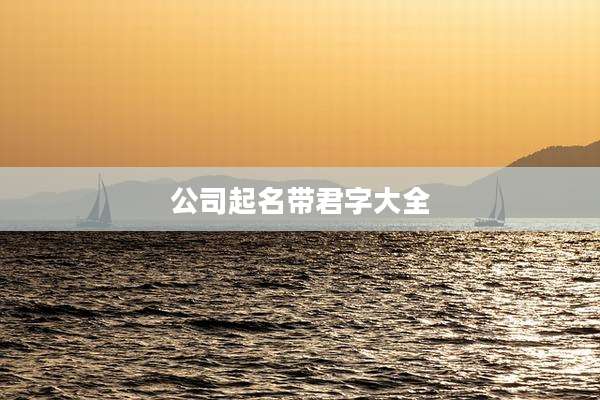 公司起名带君字大全